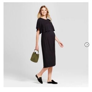 NWT Isabel Large black maternity/nursing dress